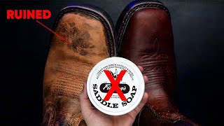 STOP Ruining Your Boots With Saddle Soap  How to Clean and Condition Leather Boots The Right Way [upl. by Burkitt]