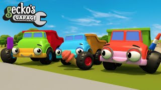 Baby Dumper Trucks and Diggers  Educational Videos For Toddlers  Geckos Garage  Trucks For Kids [upl. by Ailemor]