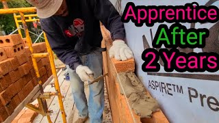 Apprentice After 2 Years Bricklaying Come on over and Be The Judge Bricklaying [upl. by Alleciram]