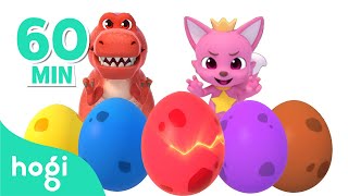 Colorful Surprise Eggs｜Dinosaur Eggs  More｜Learn Colors and Nursery Rhymes for Kids｜Hogi Pinkfong [upl. by Standing71]