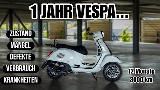 Das GROẞE Fazit nach 1 Jahr VESPA GTS  Immernoch empfehlenswert [upl. by Langley]