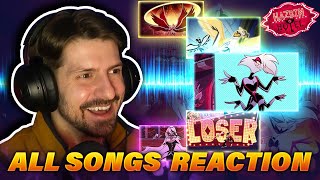 Reacting to ALL Hazbin Hotel Songs for the First Time [upl. by Berners462]