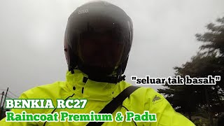 Raincoat BENKIA RC27  Padu 👍  Seluar Tak Basah Lagi 😉 [upl. by Naujal721]