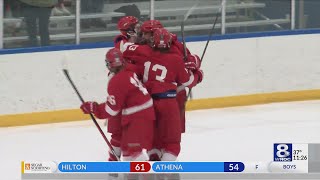 Pittsford Canandaigua hockey score dramatic quarterfinal wins [upl. by Mccarthy]