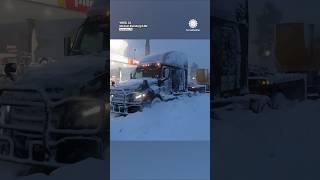 Trucks Buried by Heavy California Snow on I5 [upl. by Anitreb]