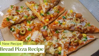 Bread Pizza Recipe🍕 Quick amp Easy Bread Pizza  Bread Pizza on Tawa Bread Pizza Recipe Without Oven [upl. by Golden]