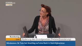 Bundestag Änderung des Grundgesetzes zur Parteienfinanzierung vom 22062017 [upl. by Lynnelle55]