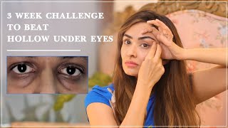 3 Week Challange Face yoga for Hollow Under Eyes by FaceYogi Vibhuti Arorafaceyoga [upl. by Bryan]