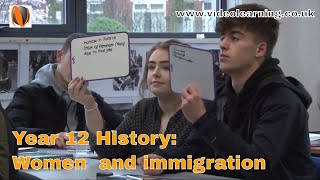 Year 12 KS5 History Lesson Observation Women and Immigration [upl. by Eesyak62]