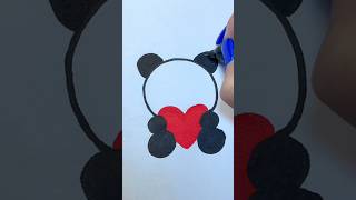 How to draw a cute panda 🐼 Simple drawing idea [upl. by Cedric603]