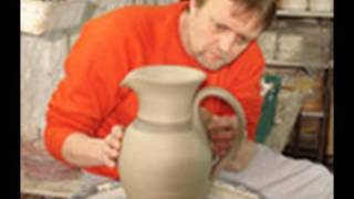 Throwing making a big clay pottery Jug  Pitcher on the wheel [upl. by Tnahsin167]