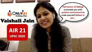 AIR 21 UPSC Topper Vaishali Jain  Reason behind Jain Sister’s Selection [upl. by Ynatirb]