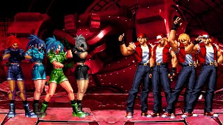 KOF Mugen Leona Heidern Team vs Terry Bogard Team [upl. by Nocaj885]