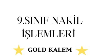 9SINIF NAKİL İŞLEMLERİ NASIL YAPILIR  BAŞLADI [upl. by Yrrum571]