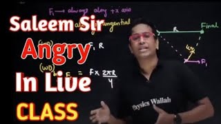 PW Saleem sir 💪 Angry 😡 in live class  saleemsir memes pwians pw pwlive pwfun memes funny [upl. by Geller]