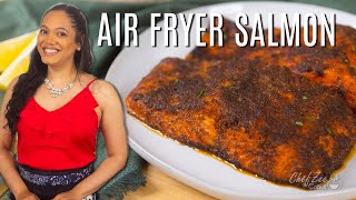 Air Fryer Salmon  Blackened Salmon Recipe  Chef Zee Cooks [upl. by Suoinuj104]