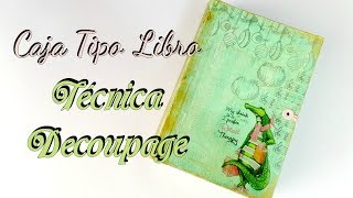 CAJITA PARA DIECUTS CON DECOUPAGE ZONA SCRAPERA [upl. by Askwith]