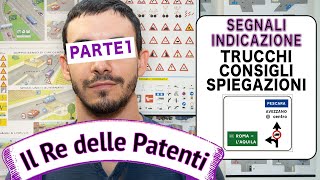 SEGNALI DI INDICAZIONE Pt 1  IL RE DELLE PATENTI  PATENTE B  ESAME DI TEORIA [upl. by Niatsirhc]