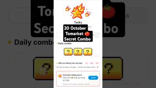 Tomarket Secret Combo Today 20 October  Today Airdrop Combo tomarket shorts ytshorts [upl. by Yerroc]