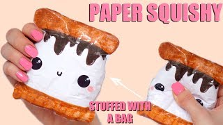 DIY PAPER SQUISHY  HOW TO MAKE A SQUISHY WITHOUT FOAM 21 [upl. by Owena531]