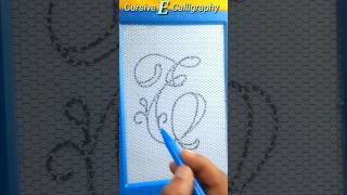 How to write cursive e in calligraphy✍️ shorts calligraphy aajkiraat [upl. by Odilia803]