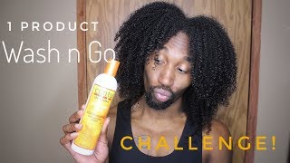 1 Product Wash n Go Challenge ft Cantu Curl Activator Cream [upl. by Jule208]