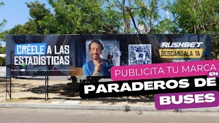 PUBLICITA en los PARADEROS DE BUSES🤩  PampP Medios [upl. by Ecirtaeb]