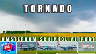 EPIC WHEN HEAVY RAINSTORM COMES  Landing at Amsterdam Schiphol Airport [upl. by Aham]