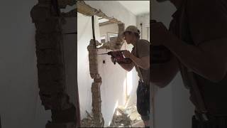 DoppeltürDurchbruch werkstatt holzwerken handwerk werkstatt diy holz abriss renovation [upl. by Dlonyar]