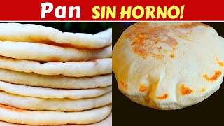 PAN PITA Pan ÁRABE SIN HORNO Pocos ingredientes Dulce Hogar Recetas [upl. by Lleinad]