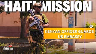 Kenyan police guards the US Embassy in Haiti [upl. by Colinson287]