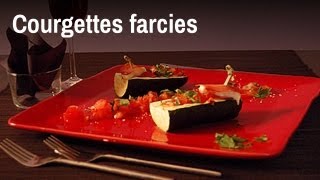 Recette de courgettes farcies à la mozzarella [upl. by Dagley]