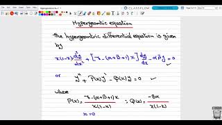 Hypergeometric function lecture 2 [upl. by Ecital513]