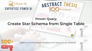 Learn Power BI Power Query create Star Schema from Single Table AT130 [upl. by Maddalena]