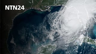 Bandas laterales del huracán Milton golpean Florida fuertes lluvias vientos y tornados [upl. by Salb882]