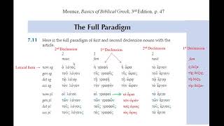 Greek Nouns Introduction to Parsing 1st and 2nd Declension [upl. by Darb]