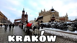 Zimowy Kraków  rynek główny  Cracow Poland [upl. by Gherardi]