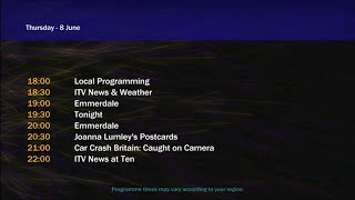 ITV Continuity Advert Breaks amp Nightscreen  Thursday 8th June 2017 [upl. by Florry349]