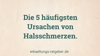 Halsschmerzen Was sind die 5 häufigsten Ursachen [upl. by Melan40]