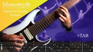 Monomyth Animals as Leaders Selective Picking Riff Lesson  Tab on screen [upl. by Rachaba]