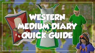 Western Provinces Medium Diary Quick Guide  Old School RunescapeOSRS [upl. by Secnirp]