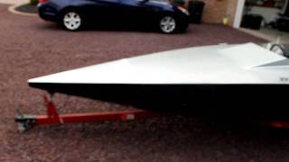 Custom Glen L 13 ft Flat Bottom Speed Boat Mercury 500 Thunderbolt 50 HP [upl. by Gnod]