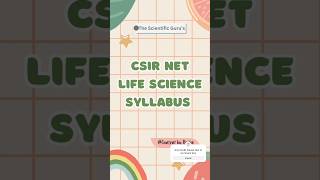 CSIRNET EXAM syllabus 2024 [upl. by Riplex]