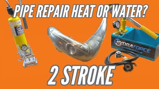 Dirt Bike Pipe Repair  What Works Better Heat or Water [upl. by Julianna]