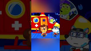 LionET  Flood rescue by helicopter  Cartoon for Kids [upl. by Rizika]