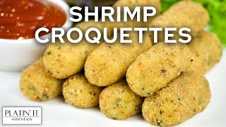 The PERFECT Shrimp Croquettes  Prawn Croquettes Recipe  Holiday Favourites [upl. by Dolorita]