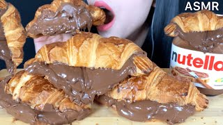 ASMR NUTELLA amp CROISSANTS  MUKBANG 먹방 Eating Sounds [upl. by Eseyt]