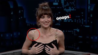 DAKOTA JOHNSONs DRESS FELL OFF ON JIMMY KIMMEL LIVE [upl. by Alaster688]