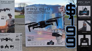 Vivitar FPV Duo Camera Racing Drone  Flight and Goggle Test [upl. by Waine]