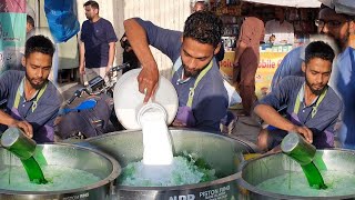 Summer Ice Pakola Milk shake  Pakola Doodh Soda at Burns Road Karachi [upl. by Zwart]